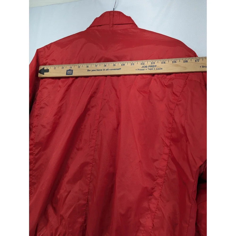 Vintage NHRA Drag Racing Bomber Jacket Red Nylon Windbreaker Mens Medium J10